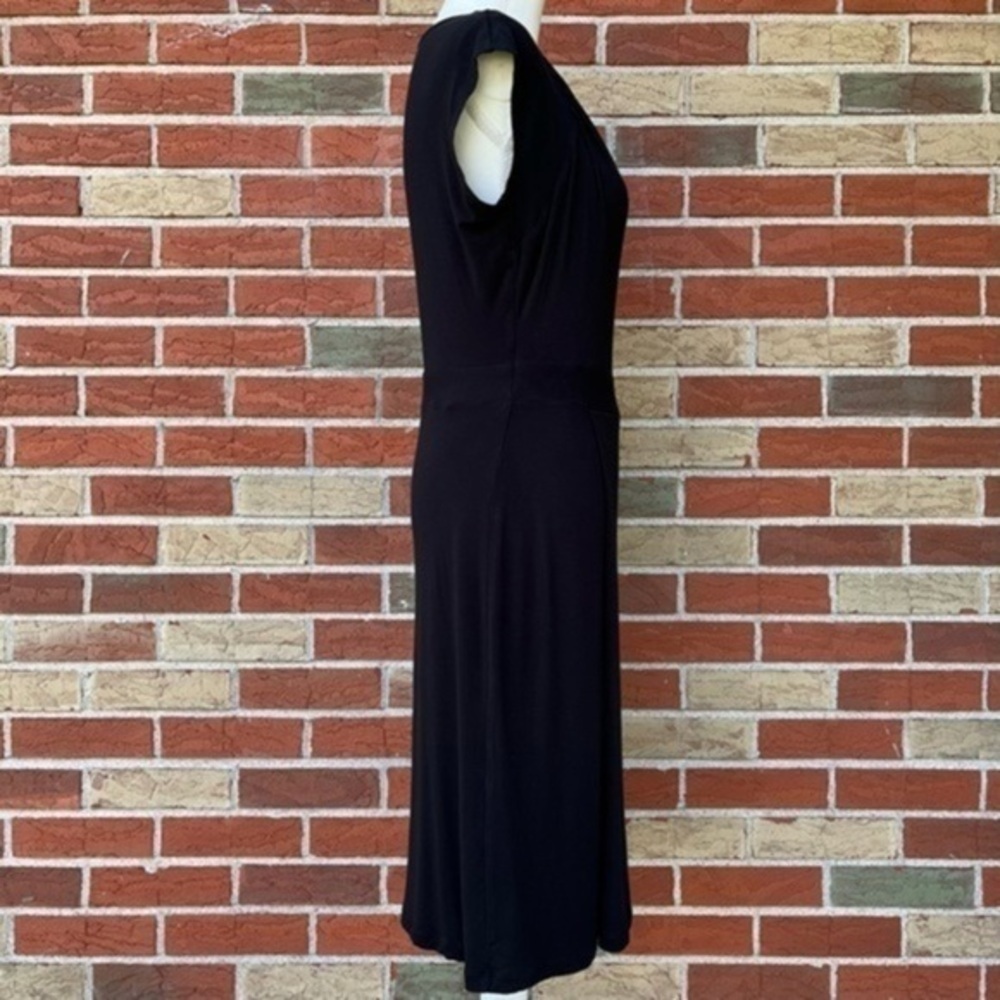 CAbi Cowl Neck Black Short Sleeve Mini Dress 👗 - Picture 3 of 8